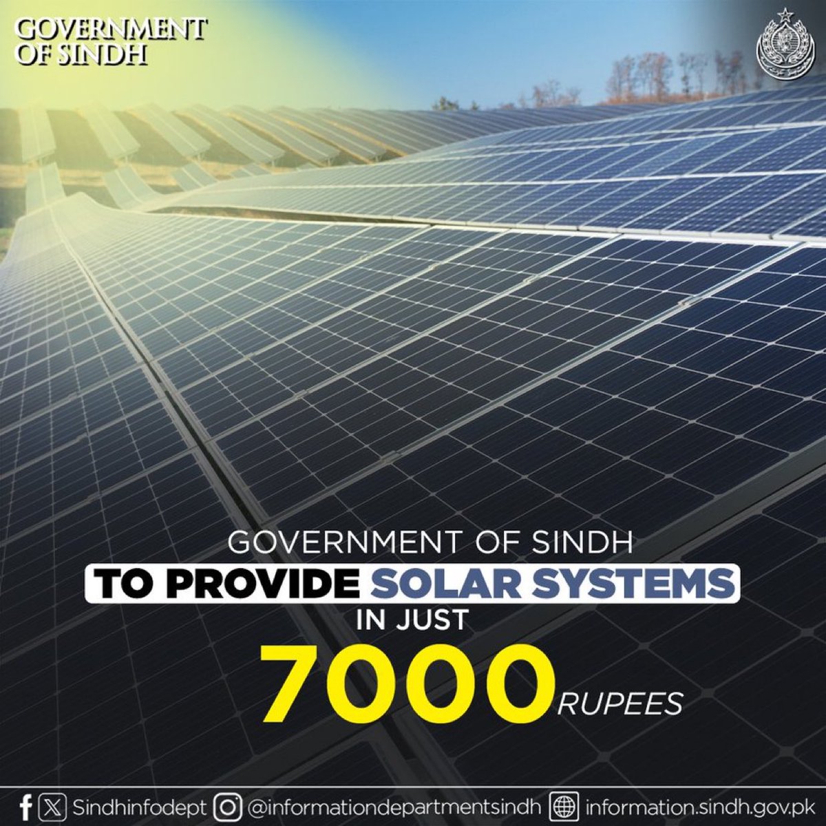 The Sindh govt has launched a remarkable initiative to provide solar systems to the public at a subsidized price of Rs. 7,000-10,000. This move aims to address the electricity crisis, offer relief to citizens, and promote environmental protection through green energy. #SindhGovt