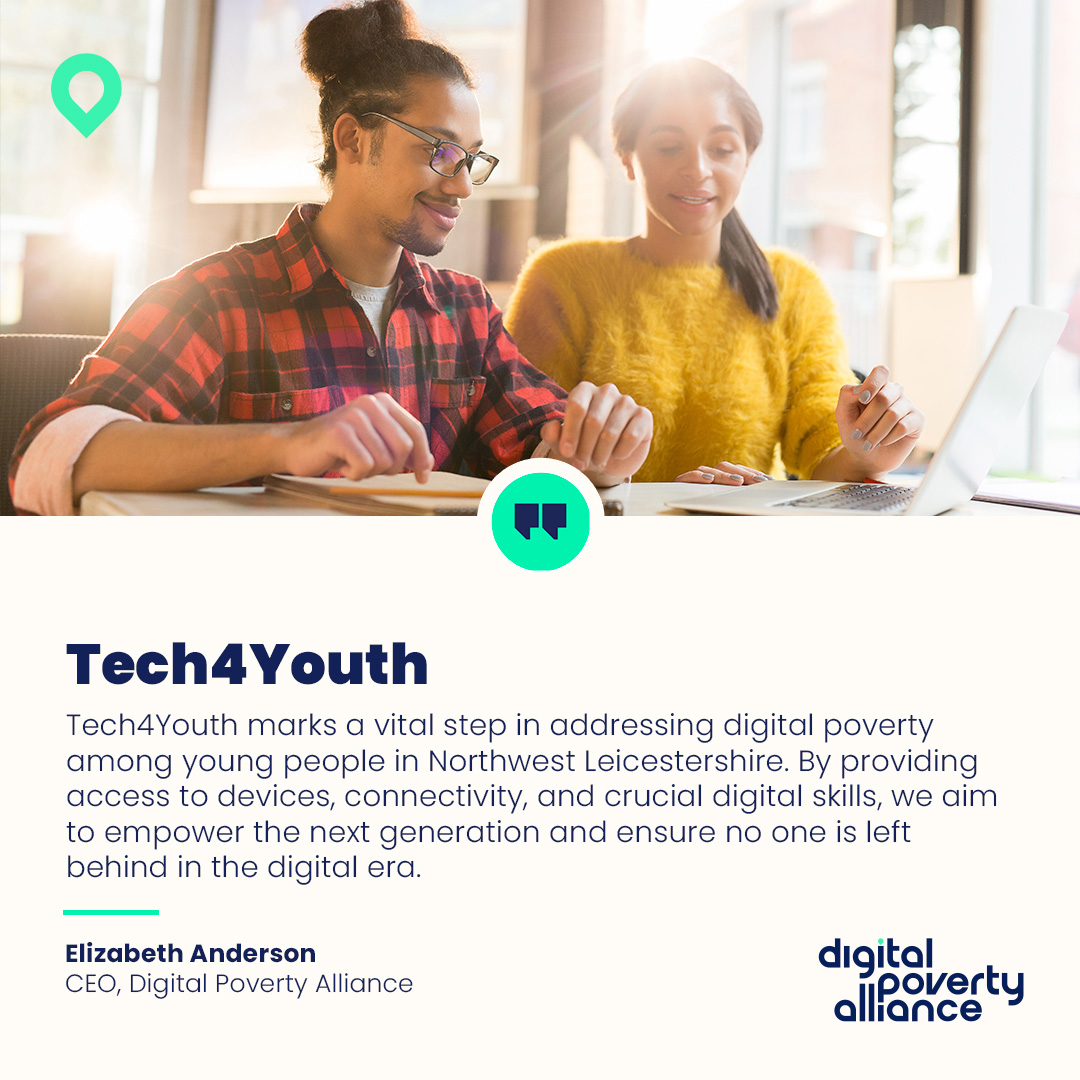 Today the Digital Poverty Alliance, with support from @BarrattHomes, launched Tech4Youth, an innovative programme targeting digital exclusion among young people in Northwest Leicestershire. Read more here: bit.ly/4bWbBbO