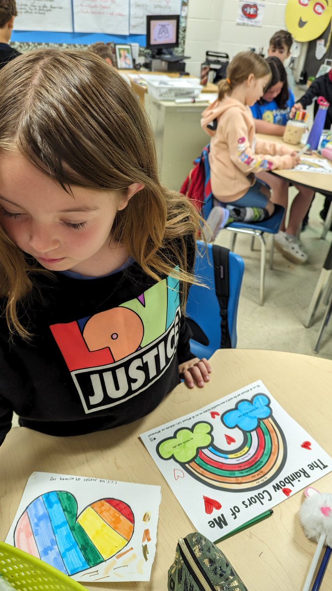 All About Me Rainbows for Wellness Day!