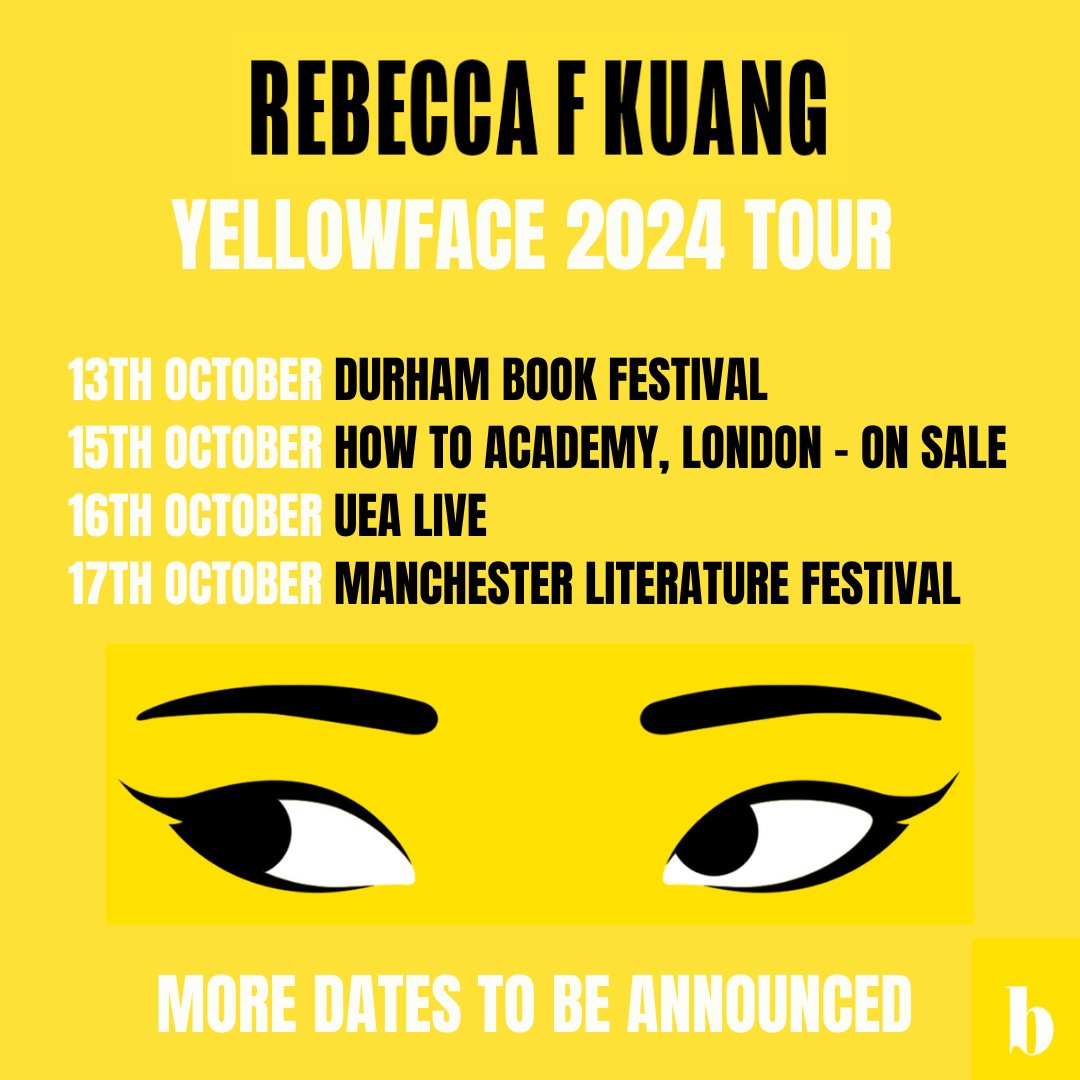 UEA Live (@uealitfest) on Twitter photo We are thrilled to announce that the incredible <a href="/kuangrf/">Rebecca F. Kuang</a> will be joining us at UEA on her Autumn Tour!
Tickets will go on sale in July. Be the first to find out by subscribing at uealive.com We are thrilled to announce that the incredible <a href="/kuangrf/">Rebecca F. Kuang</a> will be joining us at UEA on her Autumn Tour!
Tickets will go on sale in July. Be the first to find out by subscribing at uealive.com