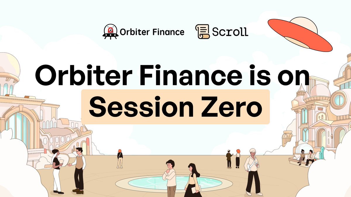 🛸 📜 Orbiter Finance is officially on @Scroll_ZKP Session Zero. 

You can obtain Scroll Marks by bridging USDT, USDC, ETH to Scroll. 👉 orbiter.finance/?source=Ethere…

This is a loyalty program to reward users with Scroll Marks for their participation and engagement through Orbiter.