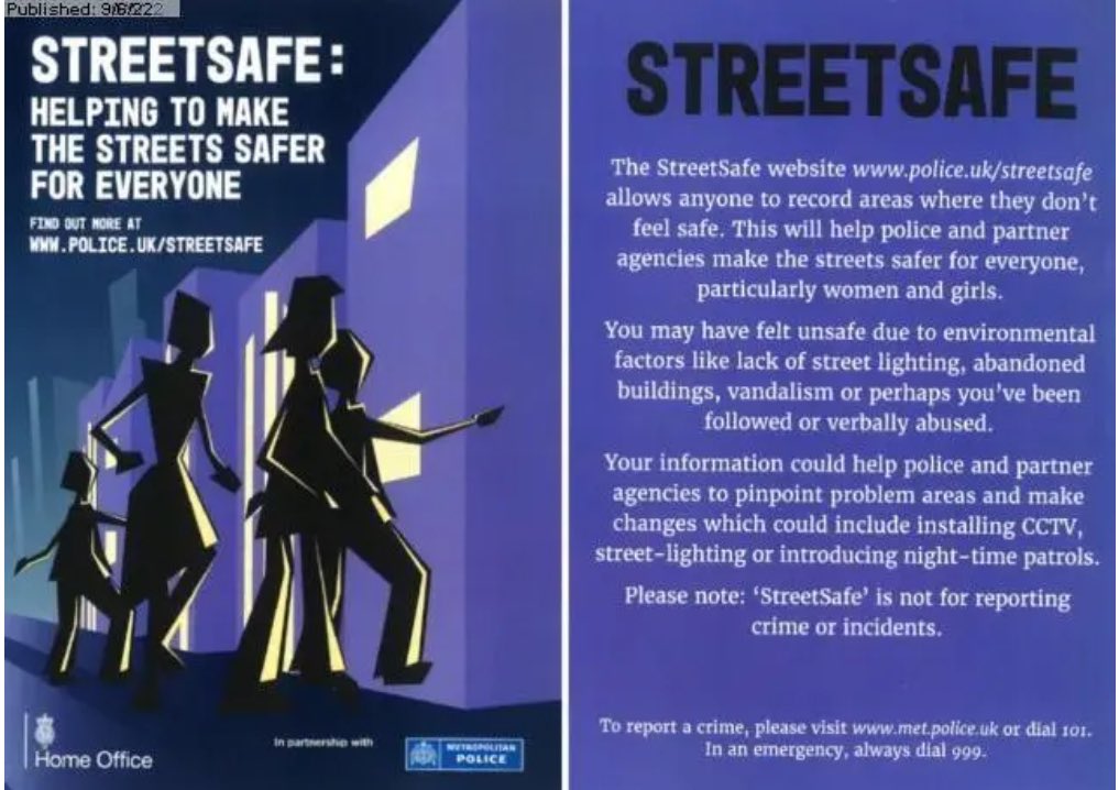 StreetSafe, record areas where you don’t feel safe.