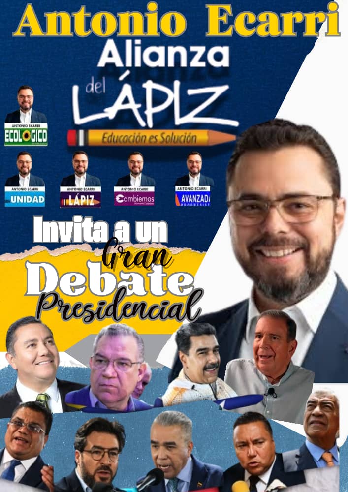 Bueno aquí está el reto que los venezolanos queremos ,un debate presidencial en este caso es el independiente @aecarri el convocante . A ver quienes se atreven ?