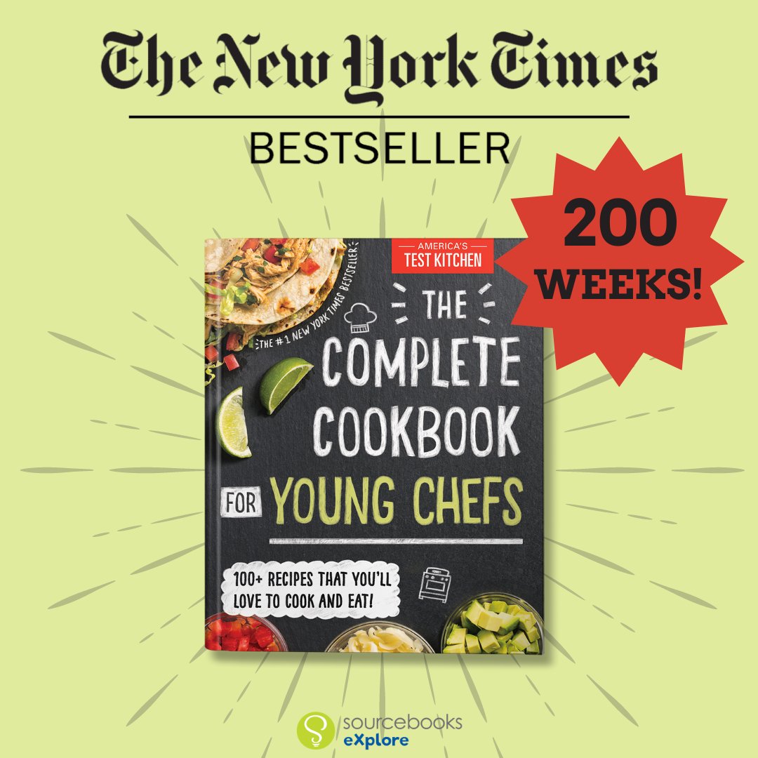 The Complete Cookbook for Young Chefs just hit 200 weeks on the New York Times Middle Grade Hardcover list! 🍳 #cookbook #cookingforkids #kidchef #youngchef #cooking #kidscooking #kidscookbook #americastestkitchen #testkitchen #nytbestseller