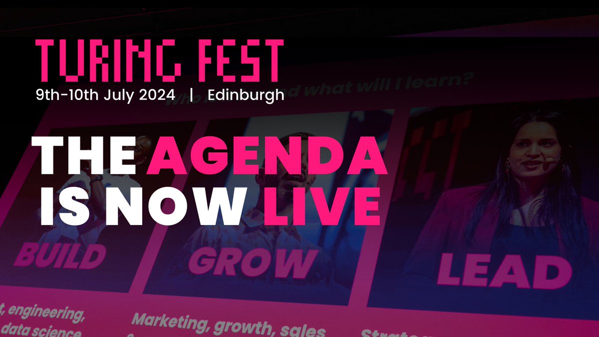 🚨This is not a drill! 🚨 The agenda for Turing Fest 2024 is now live! 🚀🚀🚀 We are BACK with another jam-packed programme of learning, networking, magic, and fun. Check out the agenda here (and don’t forget, ticket prices increase at 5pm TODAY) 👉hubs.ly/Q02yYSfK0