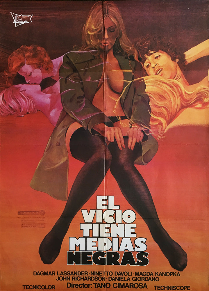 Spanish film poster for #ReflectionsInBlack (1975 - Dir. #TanoCimarosa) #JohnRichardson #DagmarLassander
#Giallo