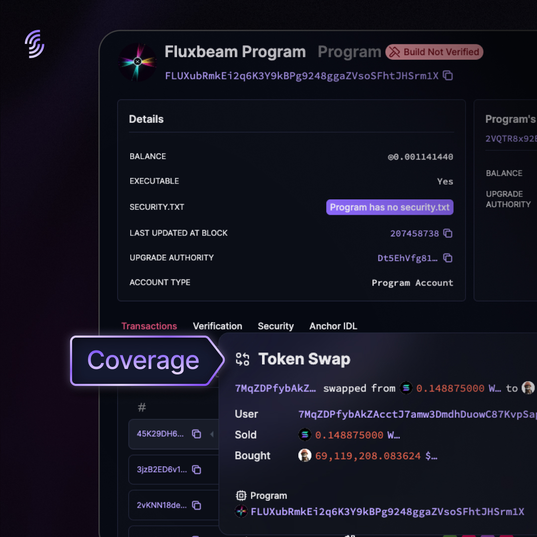 Actions & Headers on solana.fm now support swaps on @FluxBeamDEX! 🔁 The Fluxbeam Program has been parsed on the explorer — this means a wider coverage of swaps on @solana, and even more readable summaries for swaps on Token2022/Extension tokens like $FLUXB, $CWIF