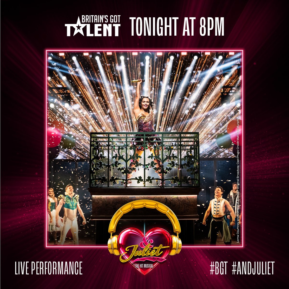 Get ready to hear them ROAR! 💖 Catch a special performance from @JulietMusical on @BGT TONIGHT Thursday 30 May from 8.00pm on @ITV! #alhambratheatrebradford #Bradford2025 🎟️👉sbee.link/vmqr386ebd