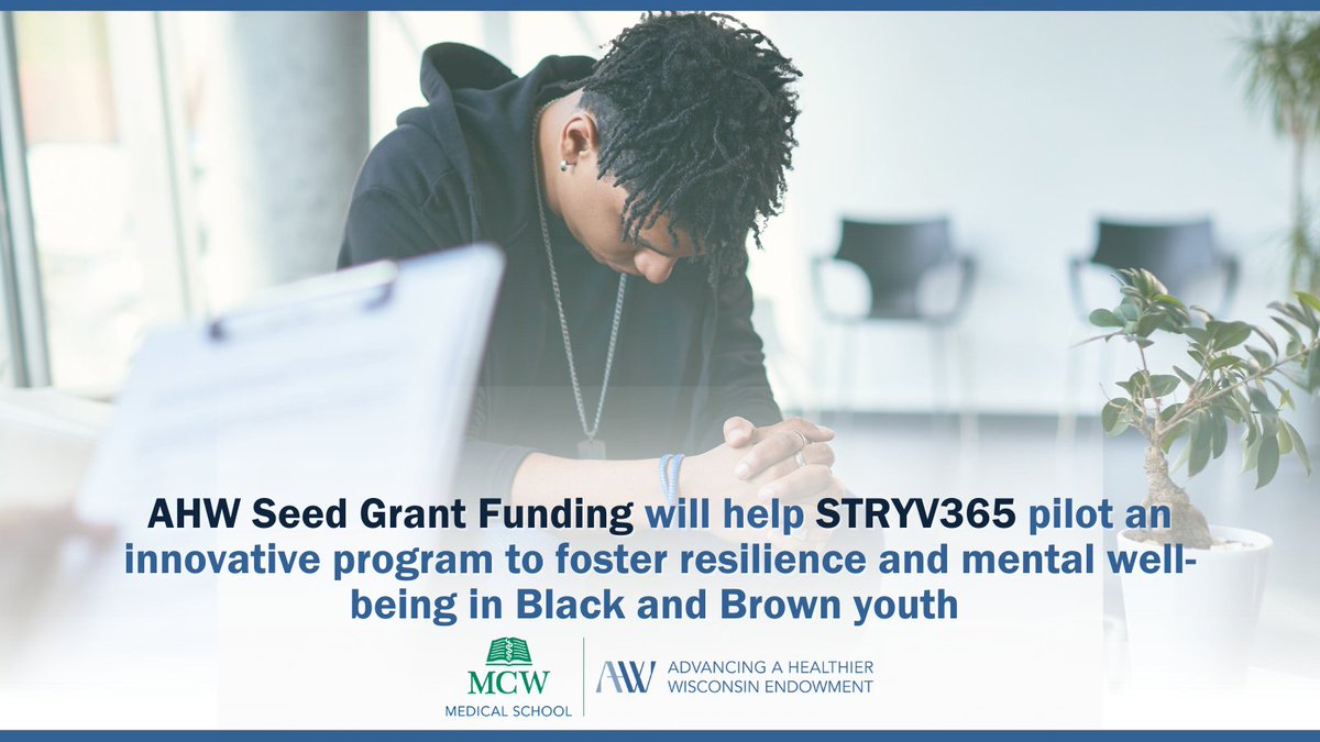 #Wisconsin youth face significant #healthdisparities due to socioeconomic factors, with a marked increase in #mentalhealth challenges post-COVID-19.

Read how with AHW Seed Grant Funding 🌱, @stryv365  and MCW researchers are piloting an innovative program to foster resilience