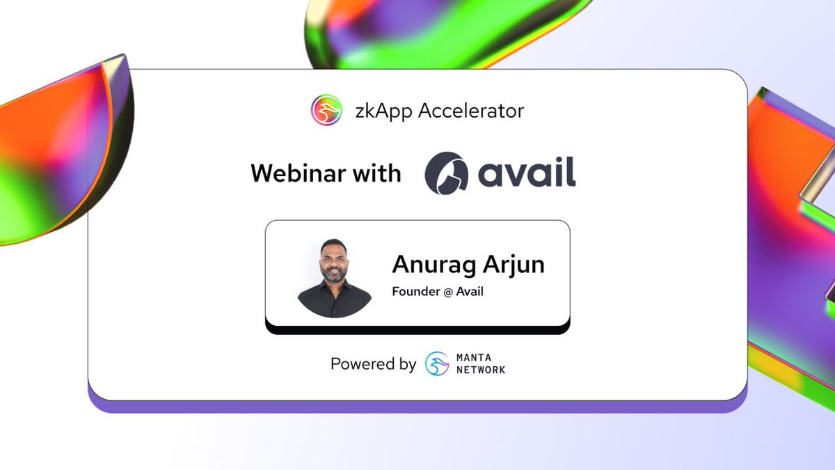 Thank you, @anuragarjun (founder of @AvailProject), for participating in our workshop and sharing your expertise with our zkAP-I cohort!

#zkAccelerator #MantaNetwork