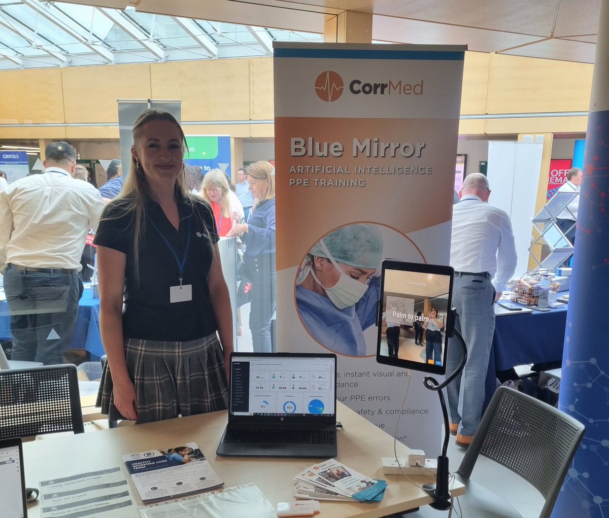 Great first day at the Scotblood conference proving live demonstrations of @bluemirrorai 

Stop by the Healthy Working Lives stand to see this innovative Hand Hygiene Training technology in action 

#HandHygiene #BlueMirror