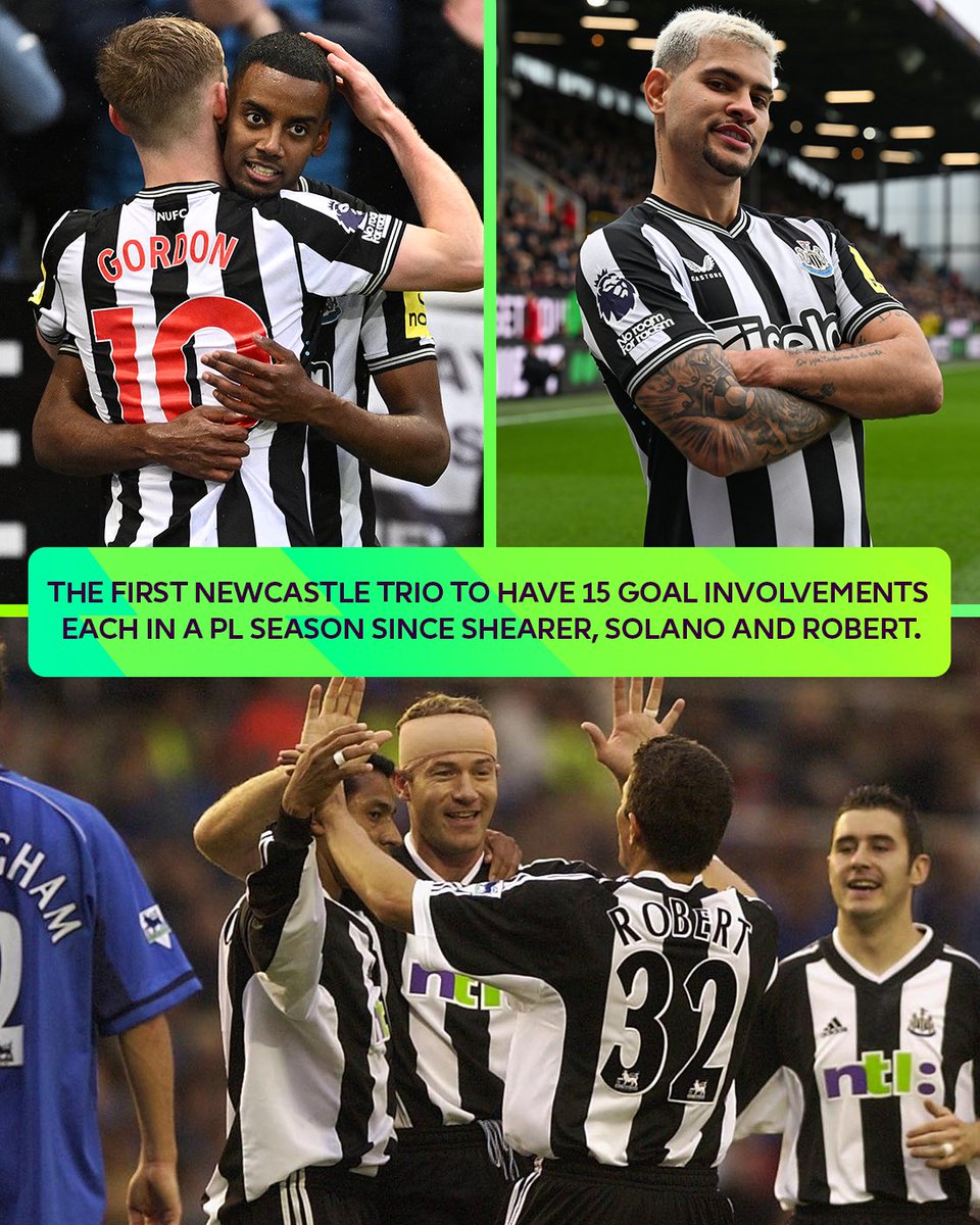 Newcastle's new big three - Alexander Isak, Anthony Gordon and Bruno Guimarães 💪