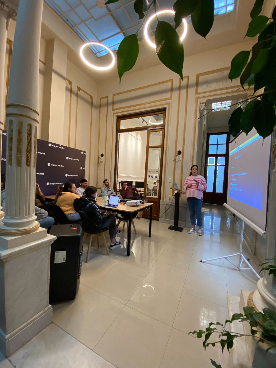 eagerworks's tweet image. Such a pleasure to hear Flo&apos;s talk on her experience building a #PWA with Rails! It’s always great to have our team learn from each other, and Flo didn&apos;t disappoint as she delved into the world of #ProgressiveWebApps and #Rails development. 🚀 

#eagertalk #teamcollaboration