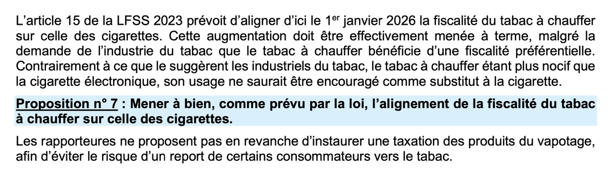 Des propositions intéressantes dans le rapport sénatorial sur la fiscalité du tabac et de l'alcool, mais de grosses lacunes dans le diagnostic, en particulier l'approche purement fiscale du COVID sans réflexion sur la prévalence. senat.fr/rap/r23-638/r2…