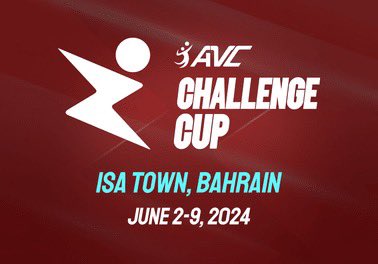 AVC Challenger Cup 2024 Bahrain 🇧🇭 

Pakistan placed in Group-B with Kazakhstan & Thailand

2 June: 🇵🇰 vs 🇰🇿 12:30pm PST
3 June: 🇵🇰 vs 🇹🇭 3pm PST
4 June: 🇰🇿vs 🇹🇭 12:30pm PST

#PakistanVolleyball #Volleyball
@Muneeb313_ @volleyballworld