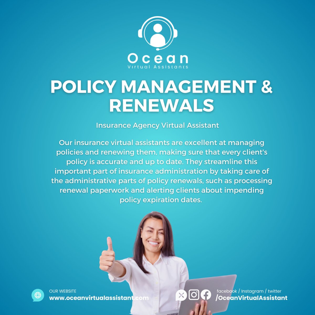 oceanvastaffing's tweet image. Improve Your Insurance Solutions with Ocean Virtual Assistant #Insurance #InsuranceSolution #virtualassistant