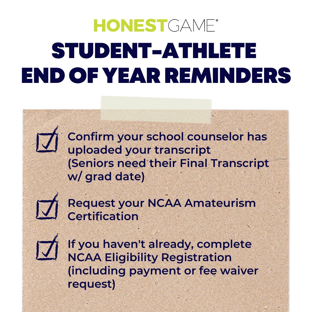 🚨 Attention high school student-athletes! It's time to tackle those NCAA tasks before enjoying the summer break! Don't drop the ball on your college sports dreams. #NCAAEligibility #StudentAthletes