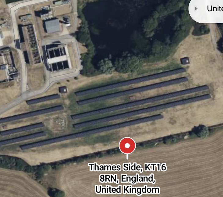 This is the site of the Met Office's temperature measuring station at Chertsey Abby Mead Pumping St. It is class 3 meaning it has an 'uncertainty' of 1C. But that was before a huge solar farm was built barely 100 ft away. Net Zero fear mongering relies on such measurements