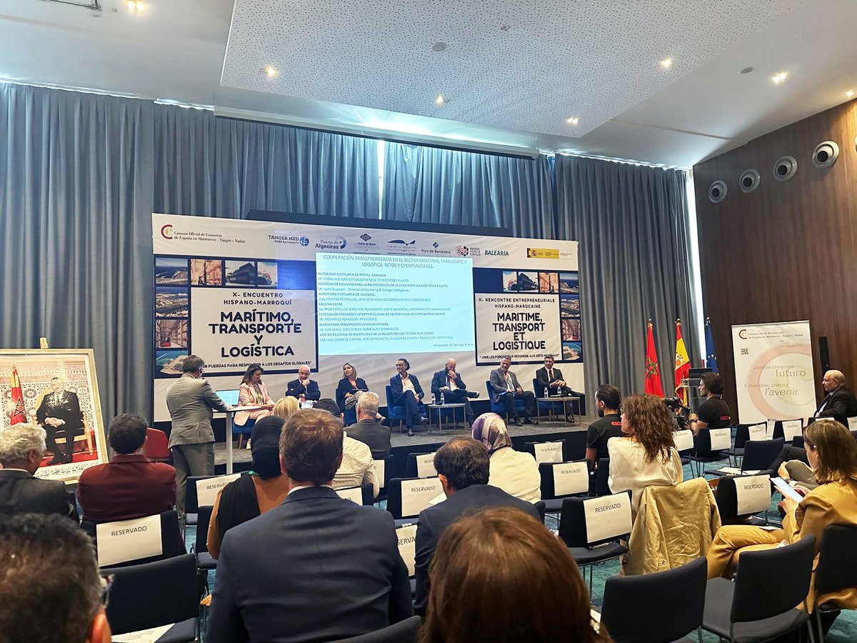 MarcotranGroup's tweet photo. Cerramos dos días de intensa participación en el X Encuentro #Hispano-#Marroquí del sector #marítimo, #transporte y #logística.
Gracias al evento, gestionado por Cámara Oficial de Comercio de España en Marruecos - Tánger , hemos fortalecido los lazos que unen #España y #Marruecos https://t.co/xpPNQkEHKJ