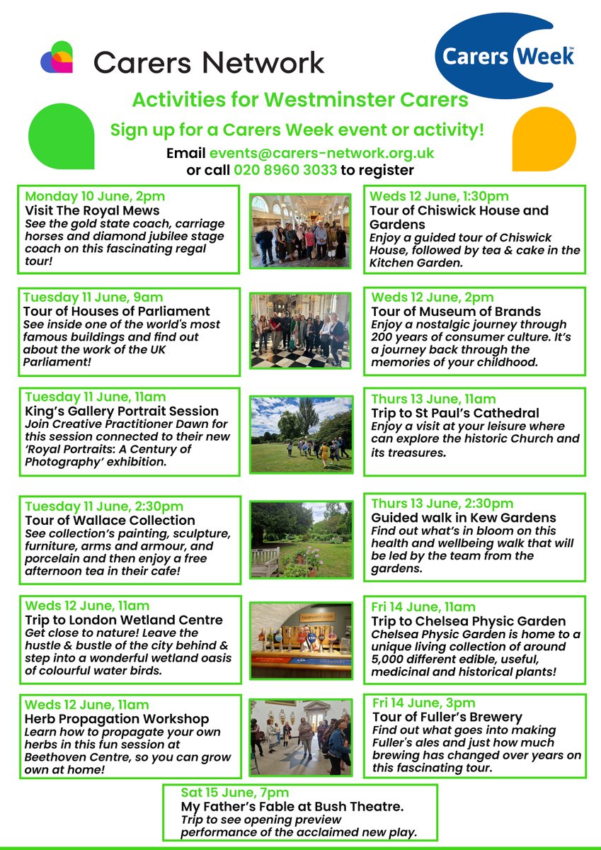 Carers Network (@carersnetwork) on Twitter photo Our #CarersWeek programme is out!
If you're a <a href="/CityWestminster/">Westminster City Council</a> carer registered with <a href="/Carersnetwork/">Carers Network</a> check out all the activities you can join from 10-16 June!
#unpaidcarers #carers Our #CarersWeek programme is out!
If you're a <a href="/CityWestminster/">Westminster City Council</a> carer registered with <a href="/Carersnetwork/">Carers Network</a> check out all the activities you can join from 10-16 June!
#unpaidcarers #carers
