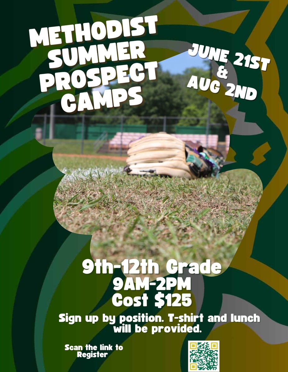 School’s out for summer!!! So that means summer camps are in full swing. Hope to catch you at one of our two camps this summer. 
June 21st -
campscui.active.com/orgs/Methodist…
Aug 2- 

campscui.active.com/orgs/Methodist…