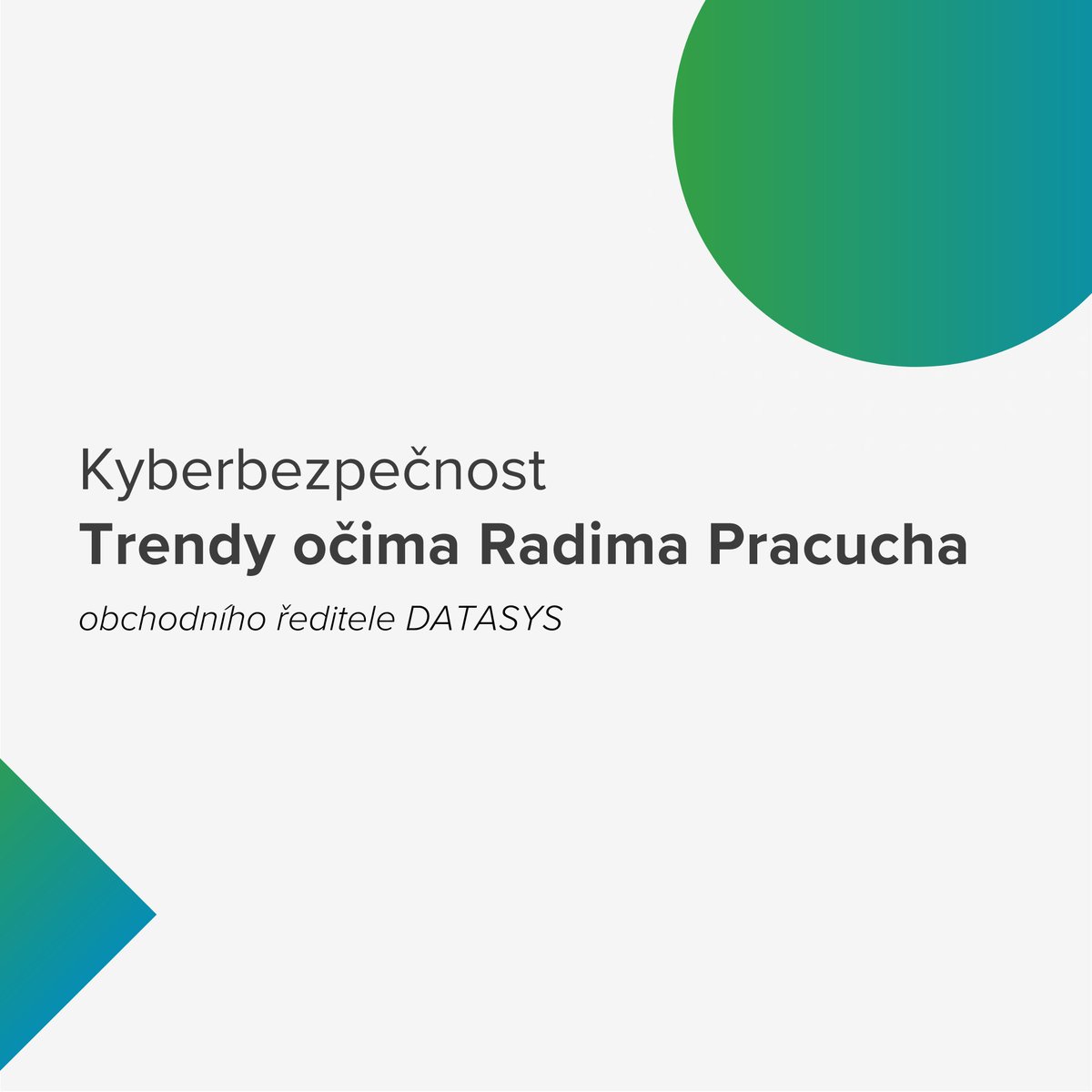 Začtěte se do trendů v oblasti kyberbezpečnosti pohledem našeho obchodního ředitele! 🛡⤵️
linkedin.com/company/datasy…

#kybernetickabezpecnost #ITbezpecnost