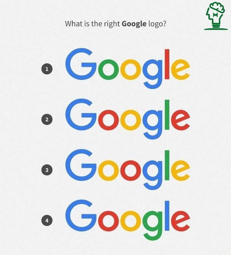 Without Googling, which ONE is the correct Google logo?