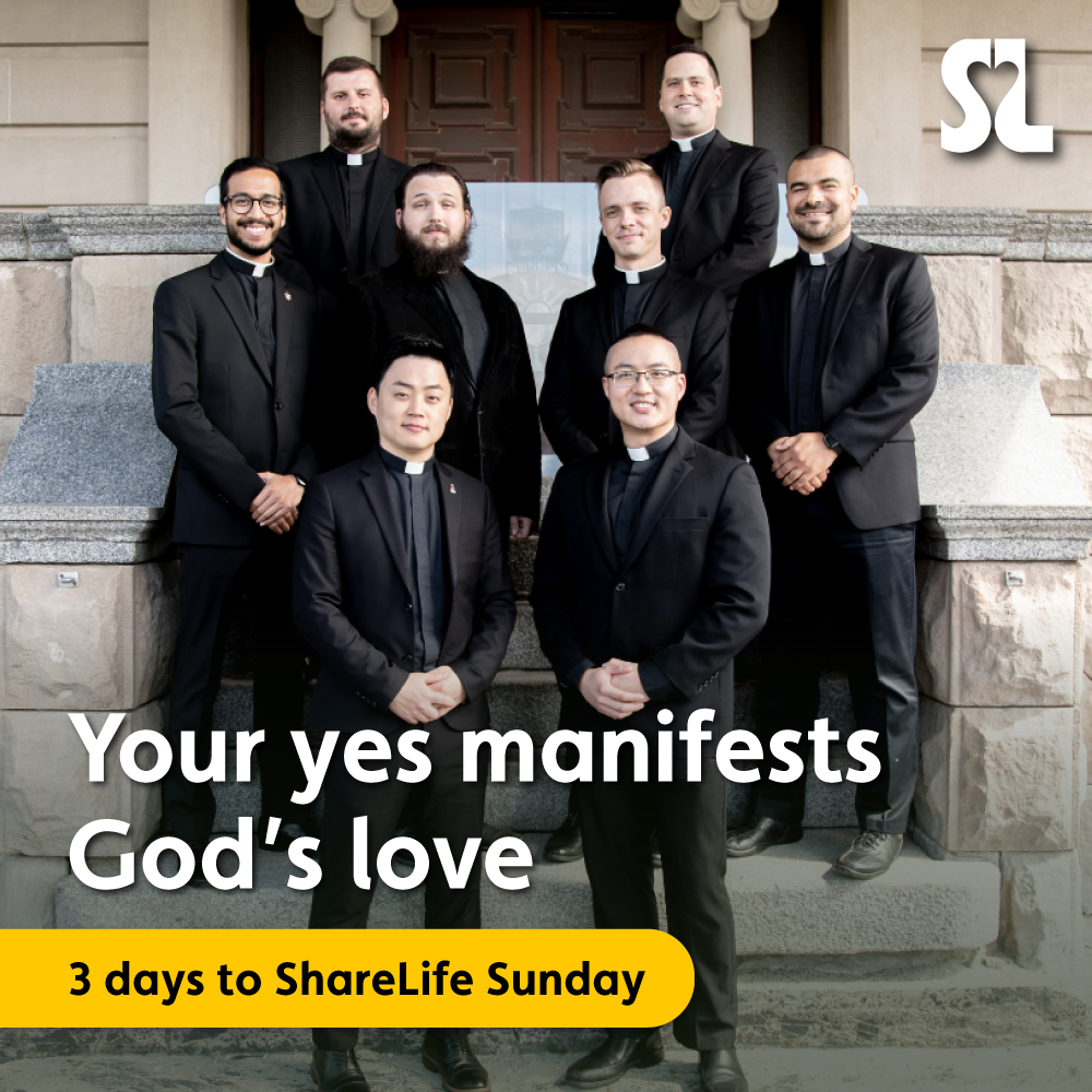 3 days to go!

As #ShareLifeSunday approaches, let's build a compassionate Church together. Your support ensures our priests receive vital formation to spread the Gospel and care for our community

Please give at your parish's special collection or online: sharelife.org/donate