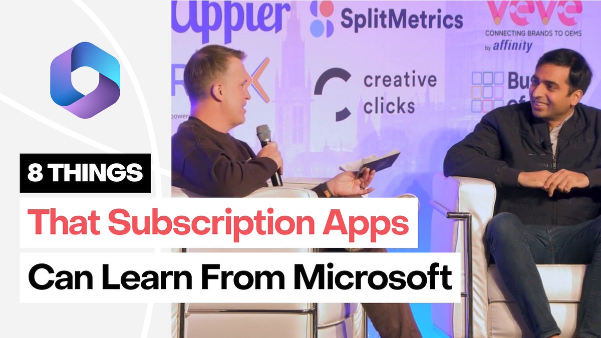 RevenueCat (@revenuecat) on Twitter photo With some of the best monetized productivity apps on the App Store, what can startups learn from the biggest company in the world?
π 8 lessons we learned from Microsoft's <a href="/ramitarora/">Ramit Arora</a>
π§΅ With some of the best monetized productivity apps on the App Store, what can startups learn from the biggest company in the world?
π 8 lessons we learned from Microsoft's <a href="/ramitarora/">Ramit Arora</a>
π§΅