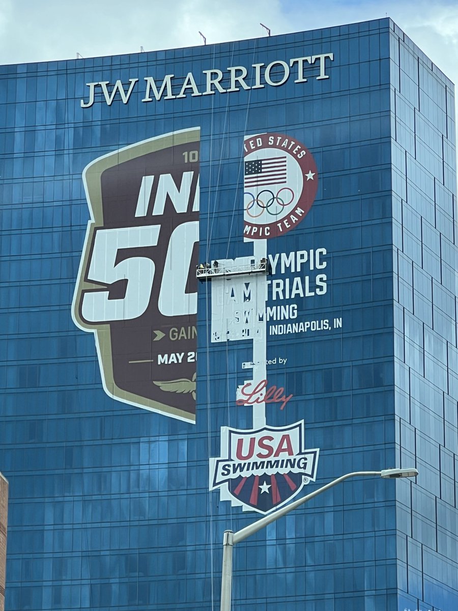 SportsCapJour's tweet photo. Life at ⁦@SportsCapJour⁩: One logo comes down in Indianapolis, and another goes up.
What links the two events?
Our students are there covering both.
The deadline for M.A. applications for the fall semester is June 1. https://t.co/75Uq5ixMOZ