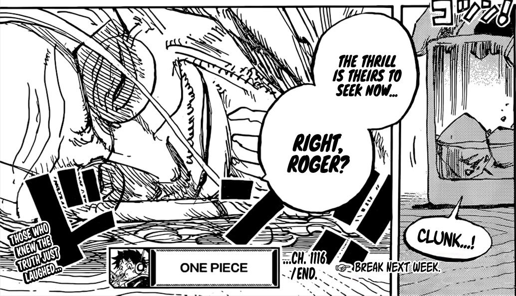 #ONEPIECE1116 This chapter felt a bit more tamed than last ones, the void century flashback keeps getting more interesting, I wonder if Imu's relationship with Lily was romantic (the pic)? Finally the iron giant is getting focus, it's gonna be interesting to see the Gorosei go