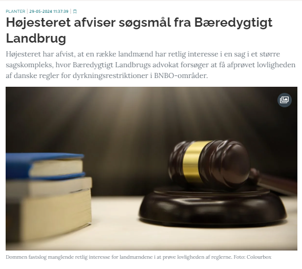 KÆMPE DRIKKEVANDS-SEJR! Bæredygtigt Landbrug taber principiel sag i højesteret i lobbyorganisationens forsøg på at spænde ben for beskyttelsen af danskernes drikkevand. Baggrund: Helt tilbage i 2019 vedtog folketinget - med @JakobEllemann som miljøminister - at beskytte