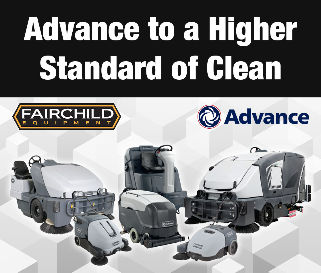 Setting the industry standard for professional floor cleaning equipment, our line of Advance sweepers, scrubbers and vacuums are the perfect choice to keep your facility neat and tidy. fairchildequipment.com/new-equipment/… @NilfiskUS #CleaningSolutions