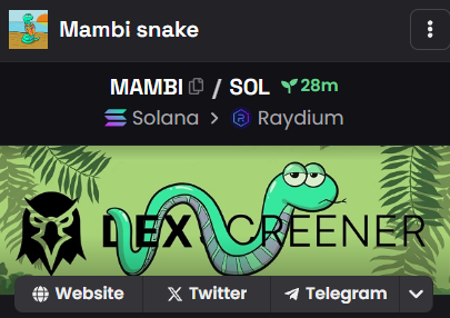 MAMBI_SOL's tweet photo. $MAMBI DexScreener Updated https://t.co/biL7QZbwzo