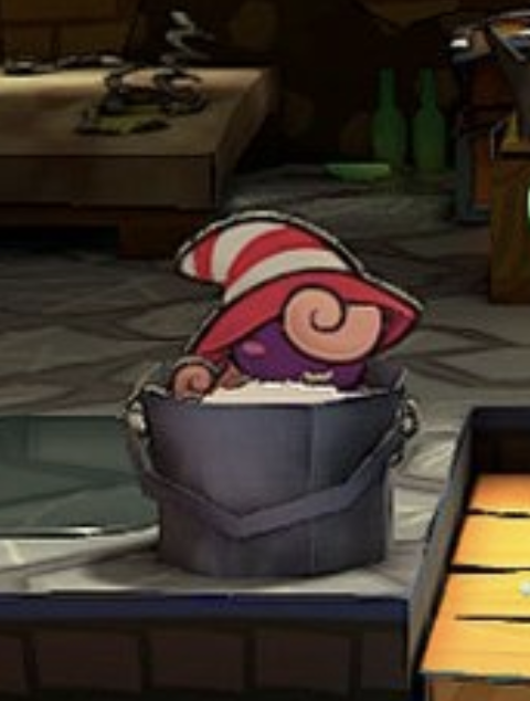 Vivian in a bucket