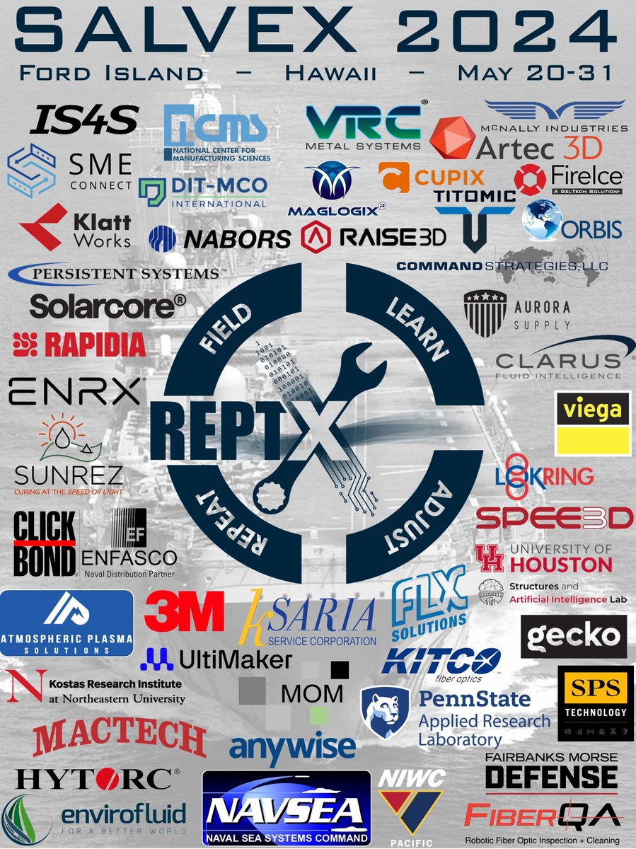 We’re wrapping up the last day here at SALVEX 2024 in Honolulu, Hawaii. A big thank you to <a href="/NAVSEA/">NAVSEA</a> for facilitating this event and for all the industry and academia that traveled to participate in this exercise. 

#SALVEX #REPTX #NCMS #NAVSEA #Navy #Maintenance #Fleet