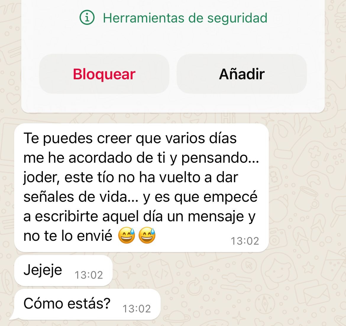 📩 Si recibes un mensaje así en tu whatsapp...

👀 Viene de una persona que no está en tus contactos
👀 La foto de perfil no se muestra o es de alguien desconocido

❌ No respondas a la conversación
✅  Bloquea el contacto 

#NoPiques