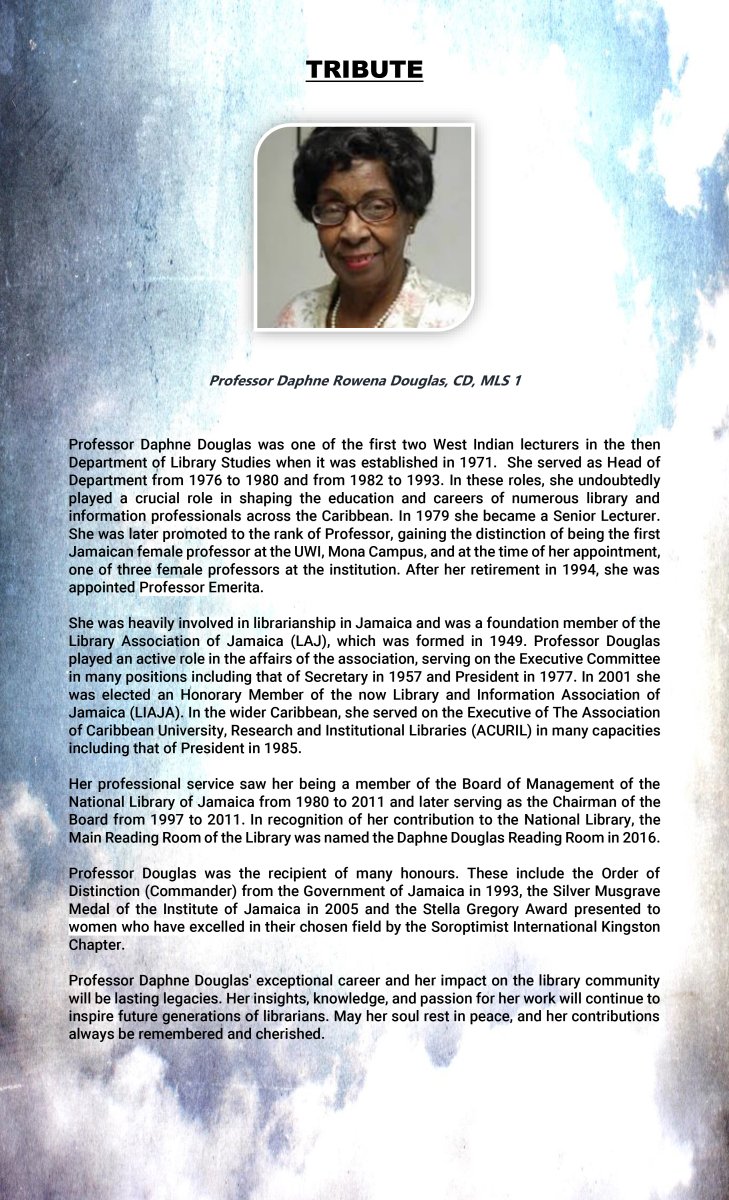 The first Jamaican woman professor at The @UWImona Daphne Douglas has died. Buried May 22. She was 99. Douglas was a key architect of library scholarship in the Caribbean. Graduate of St Hilda’s Diocesan HS, @WesternU, @PittTweet GOJ's Order of Distinction among her awards.