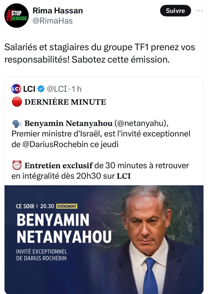 L’hystéro est en roue libre 

Allô #LFI prenez vos responsabilités ! 

Attention, à ce rythme à la  prochaine étape elle pourrait boire de l’acide fluorhydrique de fabrication israélienne juste pour attirer l’attention. 

Franchement elle se croit où ? Chez Bashar Al Assad ? La