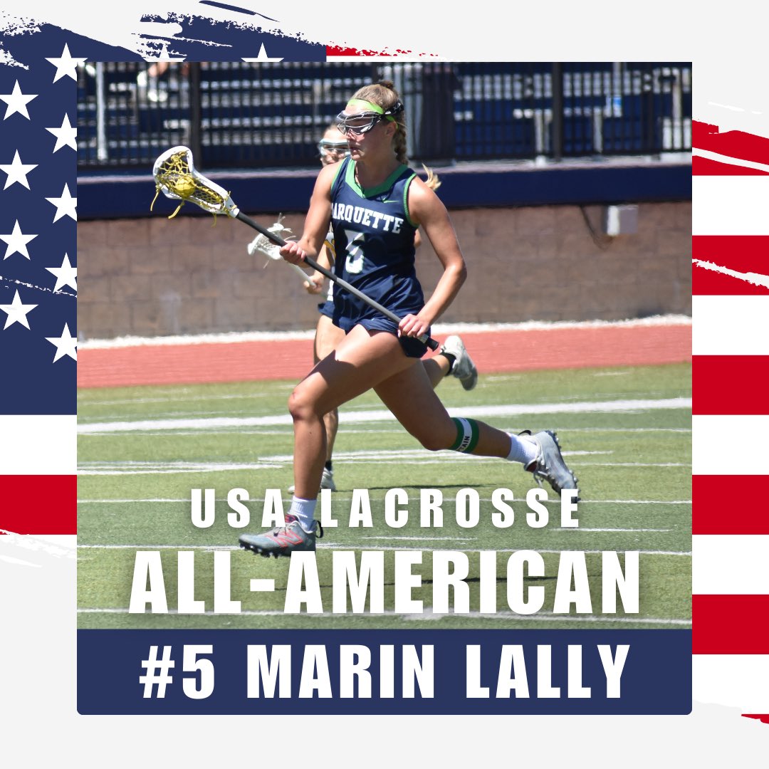 Congratulations to Marin Lally on being selected as a USA Lacrosse All-American! Marin is our program’s first All-American! <a href="/MarquetteStangs/">Marquette Mustangs</a>