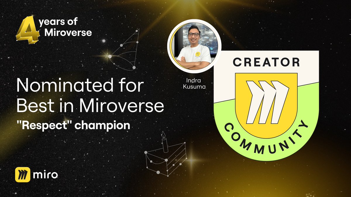 Last chance to cast your votes for celebrating the 4 years of @MiroHQ Miroverse before 4th June! 🎉 Now help us creator to be part of the recognition for bringing Miro to wider community audience! Let’s give your valuable votes here ➡️ miro-survey.typeform.com/to/h7dDrz9u