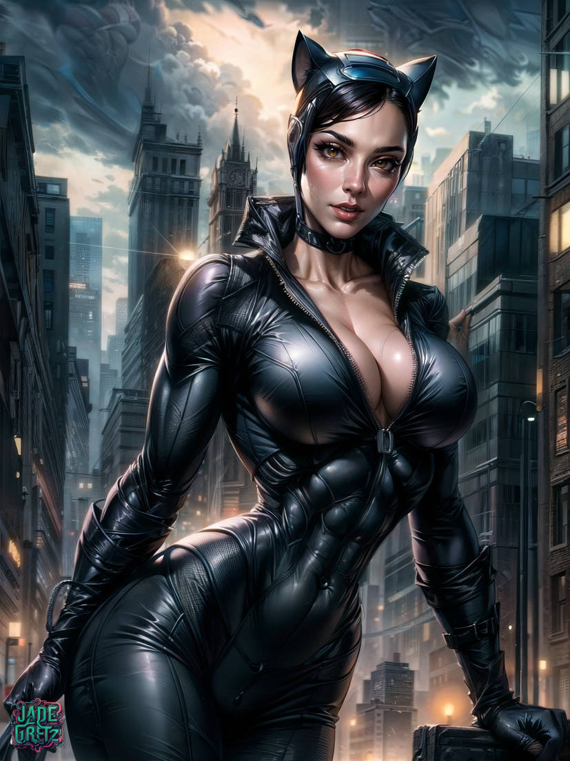 Catwoman: Shadows and Whiskers by JadeGretzAI deviantart.com/jadegretzai/ar… #ai #aiart #digitalart #jadegretz #fantasyart #fanart #beautifulgirl #aiartwork #aiartcommunity #catwoman #dccomics #batman #selinakyle #catburglar #superhero #villian #comicart #thief #comics