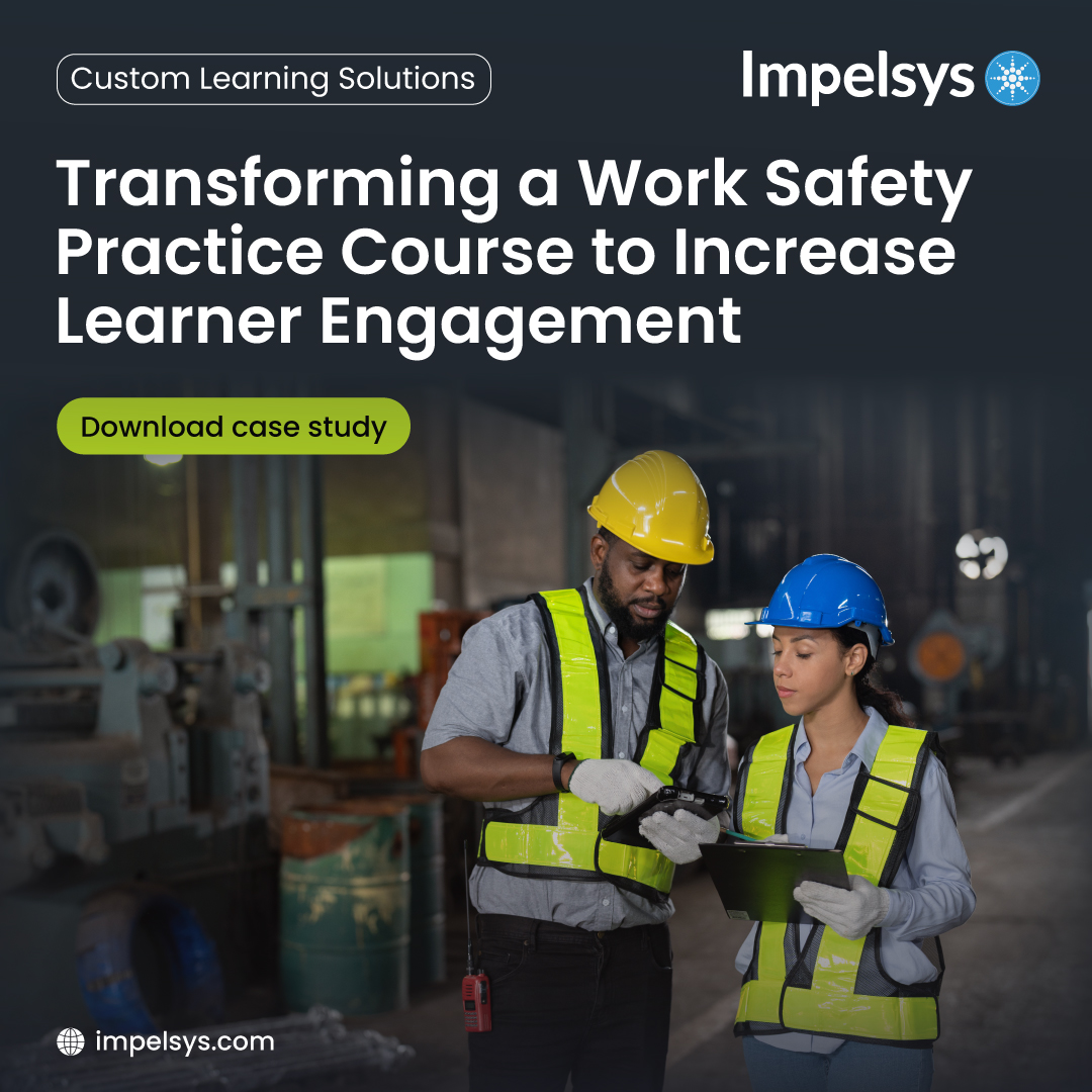 Impelsys's tweet image. Our latest case study showcases how #Impelsys revamped a leading U.S. trade association&apos;s work safety practice course for the oil and gas industry. Read the full case study: impelsys.com/casestudy/tran…

#CustomLearningSolutions #eLearning #Microlearning #DigitalLearning #EdTech