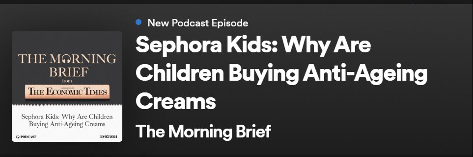 Why are teens and preteens buying anti ageing products? In a new phenomenon called the #SephoraKids, gen Alpha is seen buying products which makes them look younger. What does this mean for the kids? And the parents? #TheMorningBreif answers your questions spoti.fi/3wZGahZ