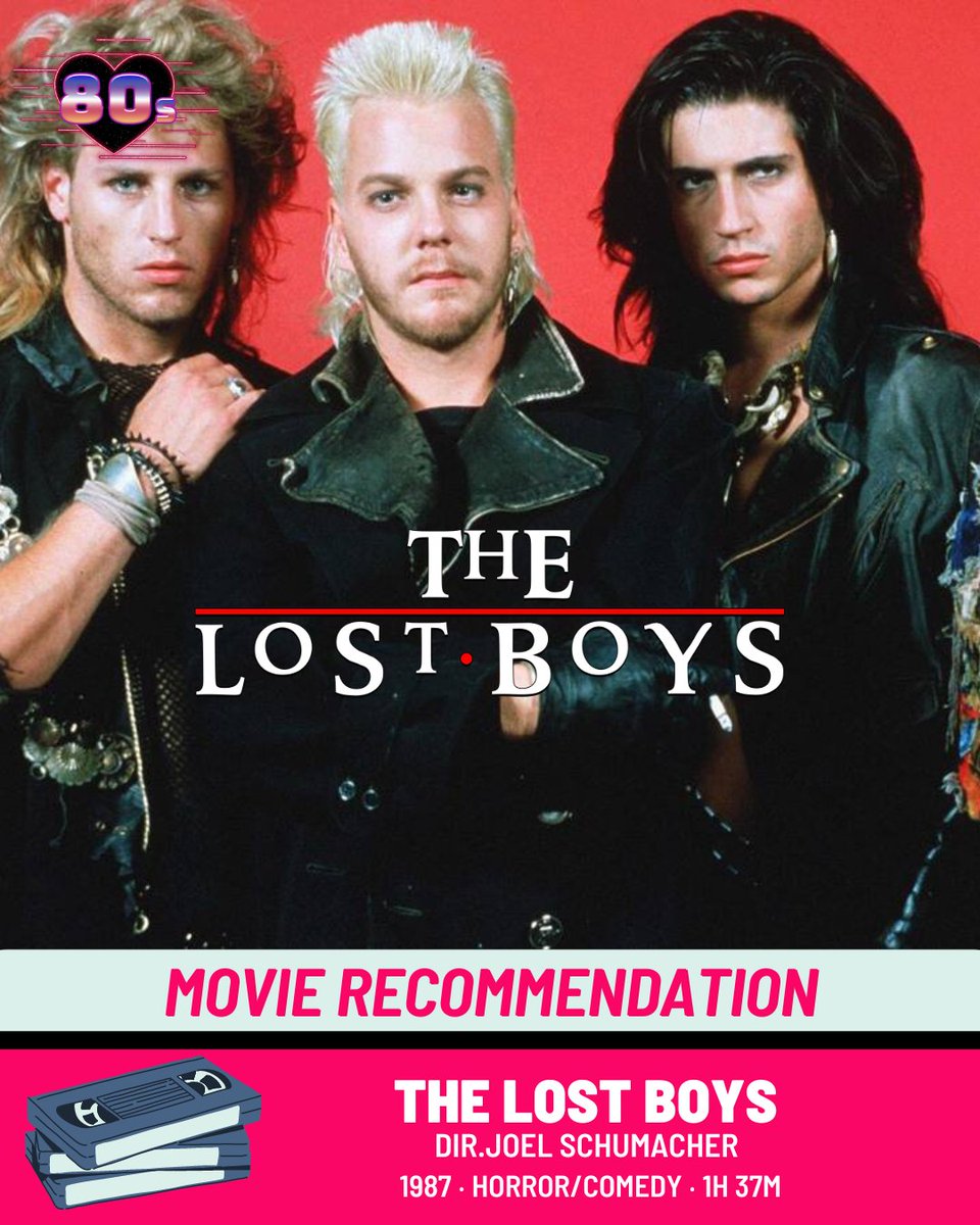 Movie Recommendation: The Lost Boys (1987).📷 #Lovingthe80s #80sNostalgia #TheLostBoys #CoreyHaim #KeiferSutherland #JasonPatric