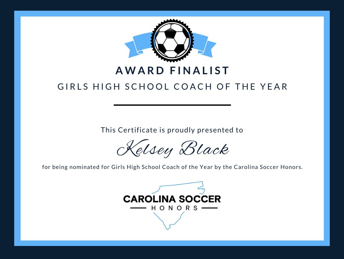 Thank you <a href="/CSoccerHonors/">Carolina Soccer Honors</a> for recognizing our squad &amp; me personally as award finalists for Girls HS Team of the Year and Coach of the Year!  Just to be nominated is a huge honor and our coaching staff/team greatly appreciate it. 👏🏼 <a href="/csd_super/">CSD_Super</a> <a href="/BlueEagleAD/">BlueEagleAD</a> <a href="/CHS_BlueEagles/">Clover High School</a>