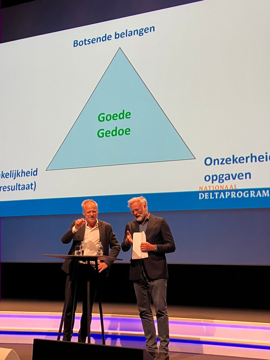 Deltacommissaris Co Verdaas blikt tijdens de Dag van de Ruimtelijke Ordening ver vooruit en bespreekt onder meer de oplossingen en ruimtelijke uitdagingen die het principe water en bodem sturend met zich meebrengt. 🌊