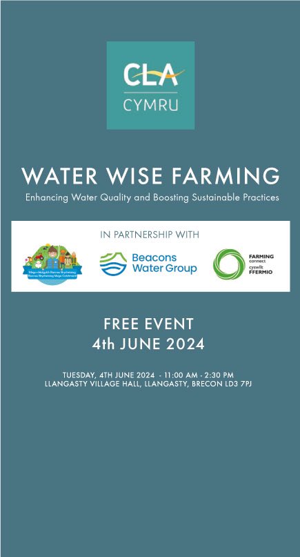 CLA Wales / Cymru (@clawales) on Twitter photo Sign up to our free on farm #waterwise event next week in partnership with <a href="/DwrCymru/">Welsh Water</a> <a href="/FarmingConnect/">Farming Connect</a>
Near Brecon .. some great speakers and an inform practical tour plus funding advice members.cla.org.uk/MY-CLA/Events/… Sign up to our free on farm #waterwise event next week in partnership with <a href="/DwrCymru/">Welsh Water</a> <a href="/FarmingConnect/">Farming Connect</a>
Near Brecon .. some great speakers and an inform practical tour plus funding advice members.cla.org.uk/MY-CLA/Events/…