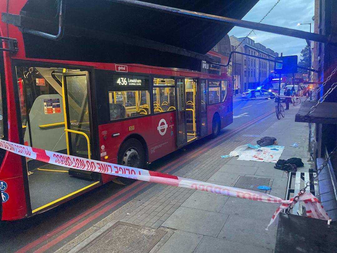 A man stabbed on the 436 bus in Camberwell this evening..