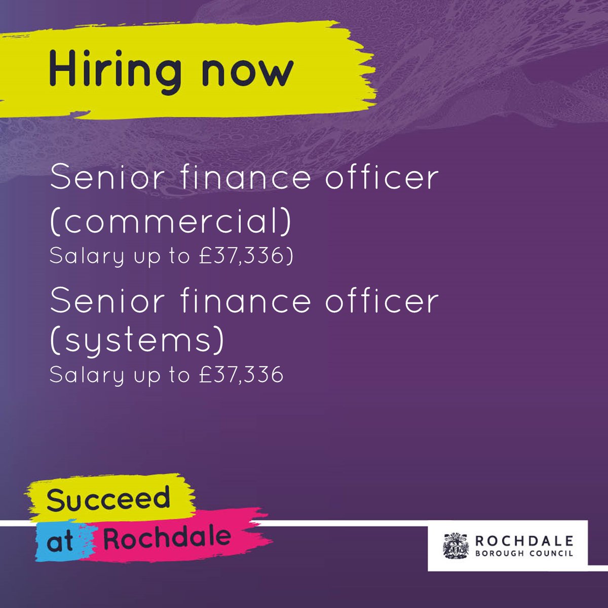2 exciting opportunities to join our finance team. 👀 These are both senior full time permanent roles.  View the job descriptions, find out more and apply 📲 greater.jobs #SucceedAtRochdale #FinanceJobs #HiringNow